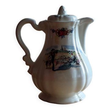 coffee pot / jug in Sarreguemines earthenware – Obernai model