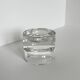 Vintage Modernist Heavy Round Clear Glass Ashtray