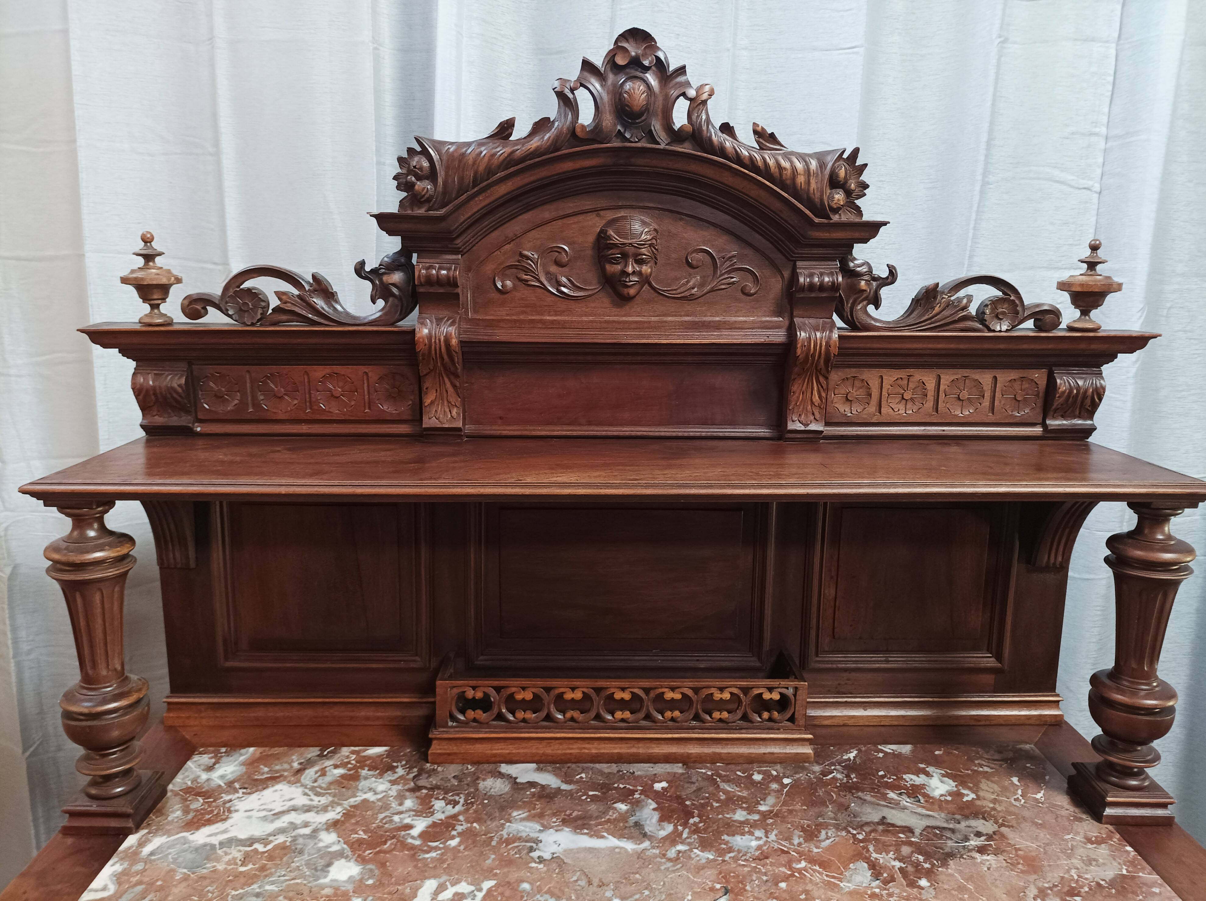 Renaissance walnut sideboard