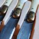 Vintage Box 6 Laguiole Table Knives Ivory Handles Gold Bolsters