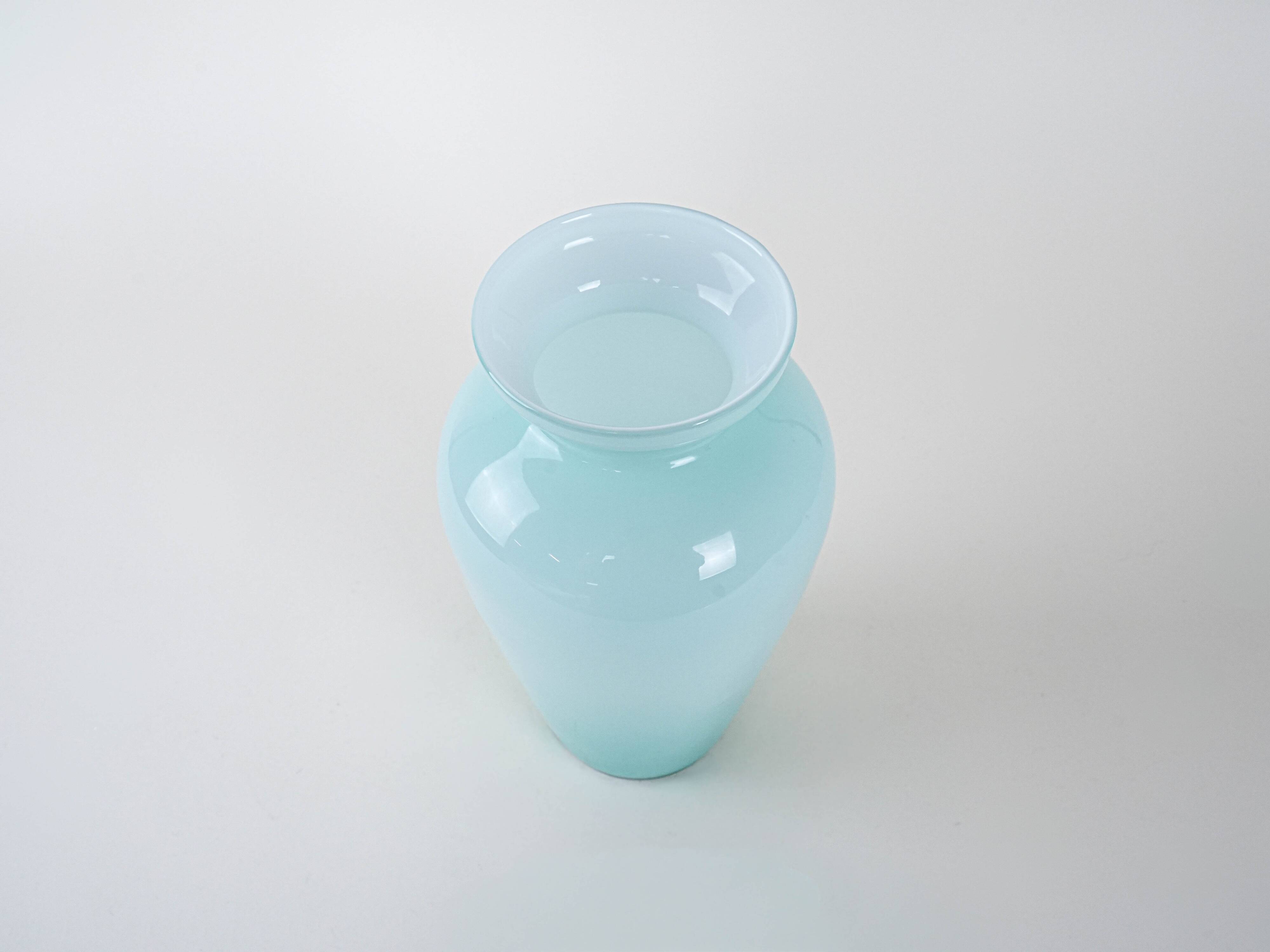 Glass vase, Italian design, 1970s, made in Italy