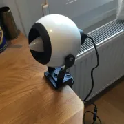 70s black and white eye ball globe lamp