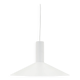 Danish white metal pendant lamp, conical shade, 2000s