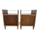 Paire de tables de nuit des années 50 avec plateau miroir