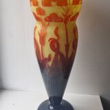 French Glass Vase Schneider