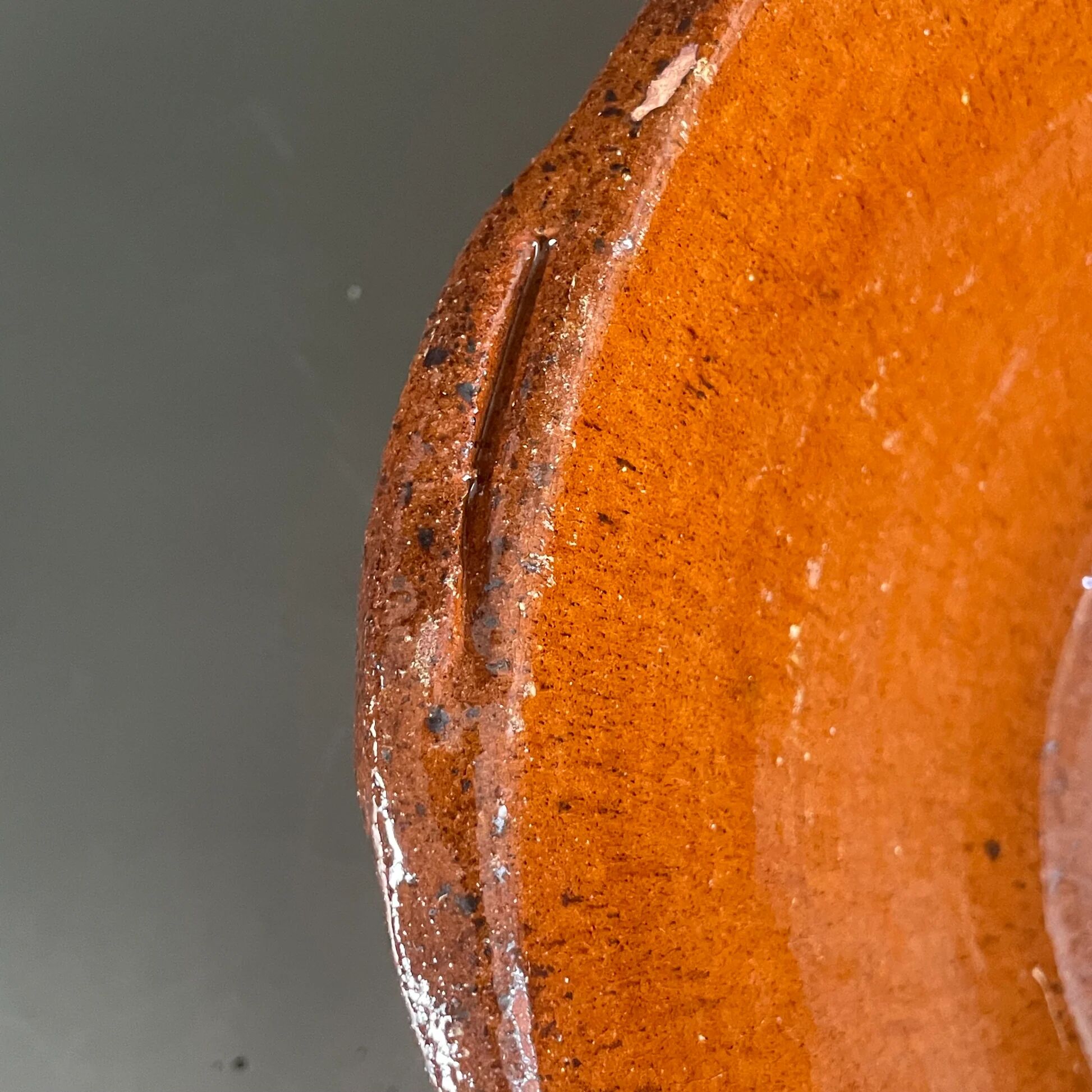 Large glazed terracotta kitchen bowl - 1110