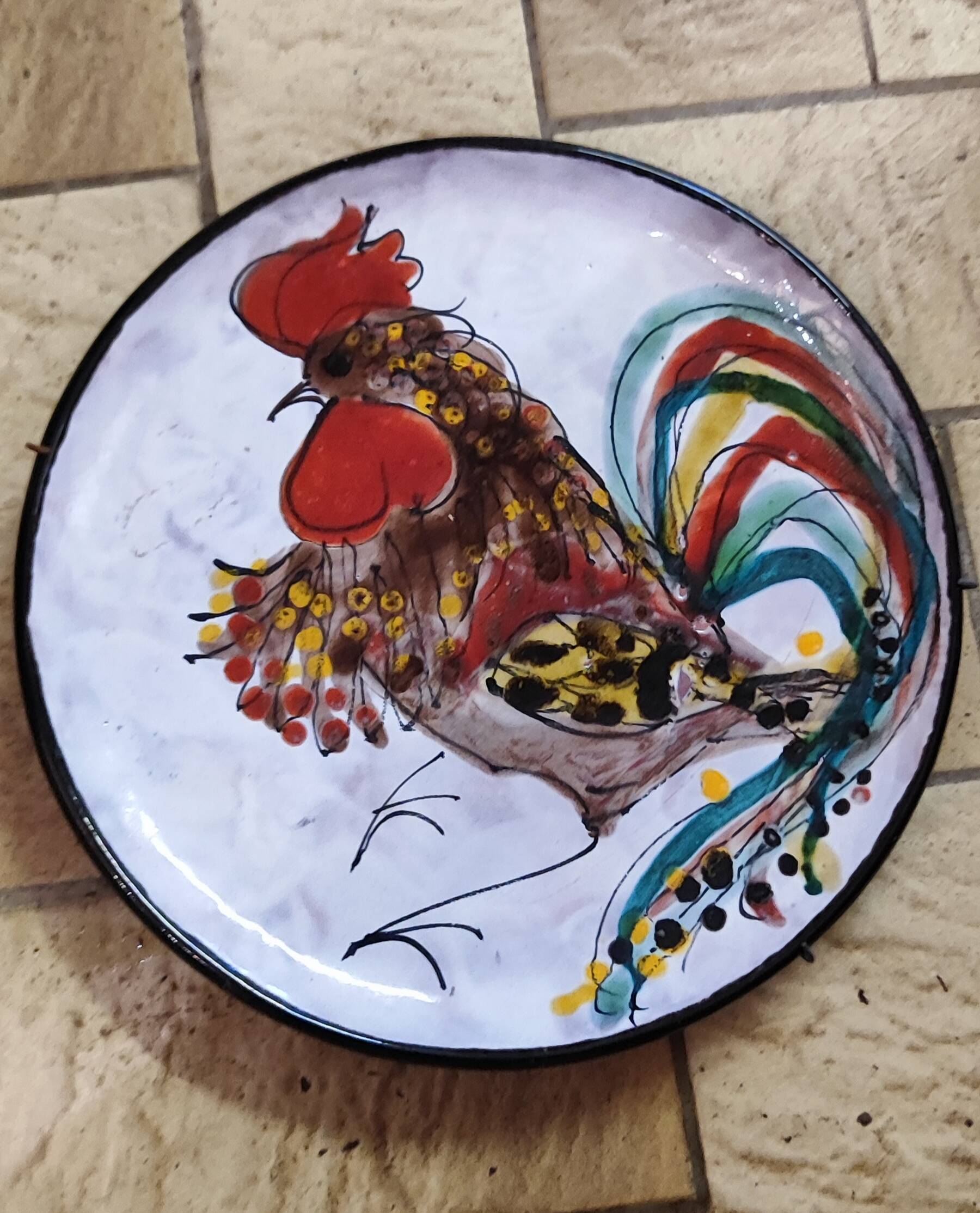 Rare Plate Rooster Le Brescon