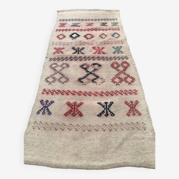 Ancien chemin de Kilim étroit turc 114x50 cm shabby chic, kelim vintage