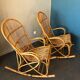 2 rattan rocking chairs