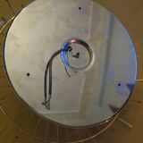 Stilkronen gold-plated brass and crystal glass chandelier, Italy 1970s