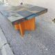 Table basse bois et pierre