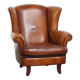 Fauteuil à oreilles en peau de mouton