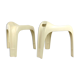 Tabouret tripode en plastique blanc alexander begge pour casala