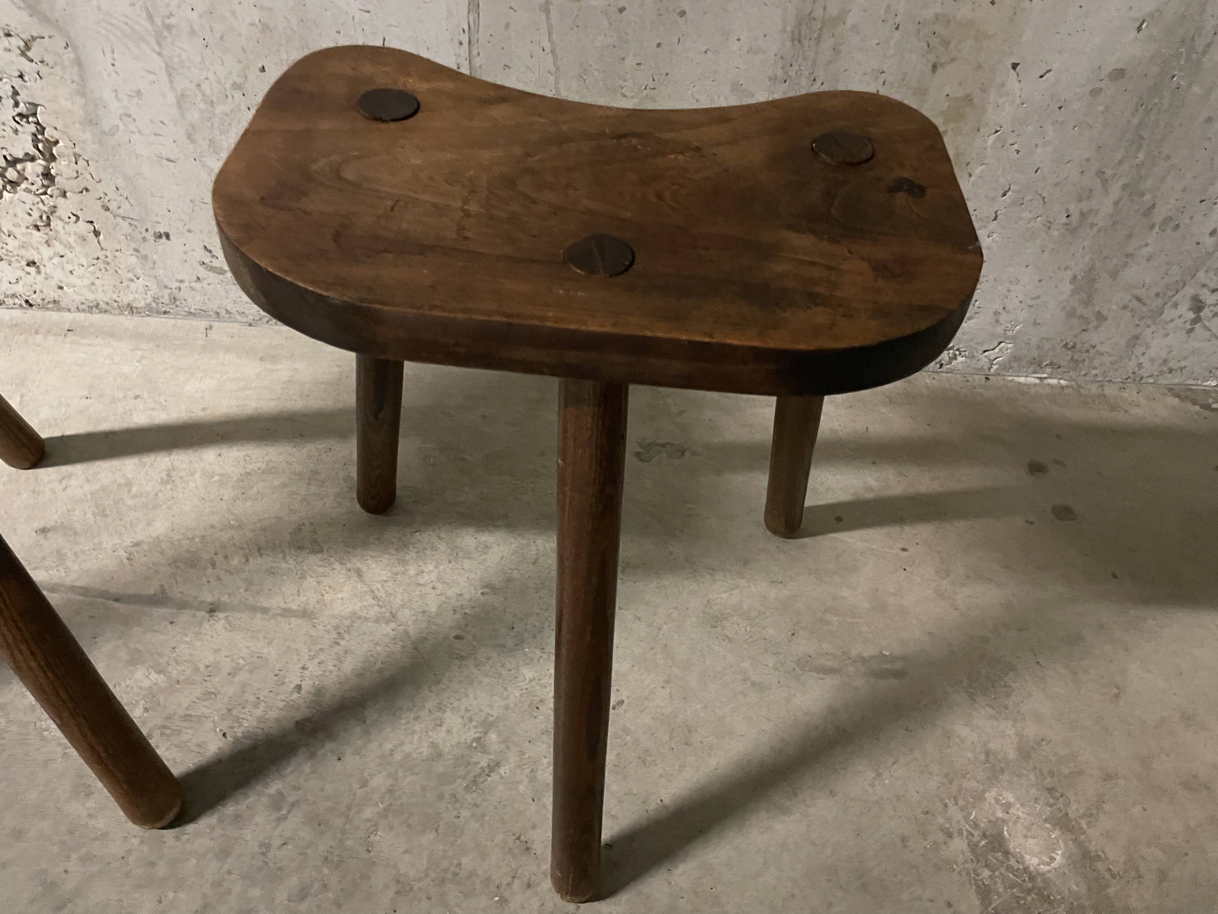 Pair of tripod stools