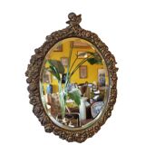 Bronze Oval Mirror By J. Brunt, Copyright From 1962