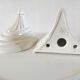 Pair of old ceramic monogrammed consoles or tablets