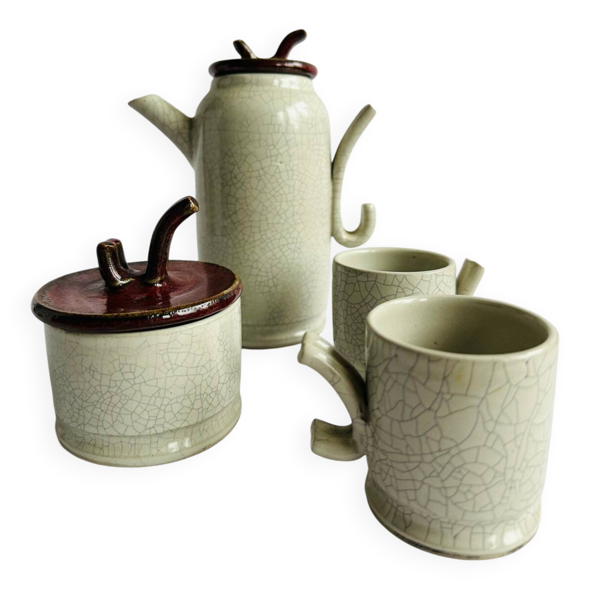 Cracked ceramic, signed.