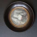 Miniature of the 18th century. watercolor on cardboard.