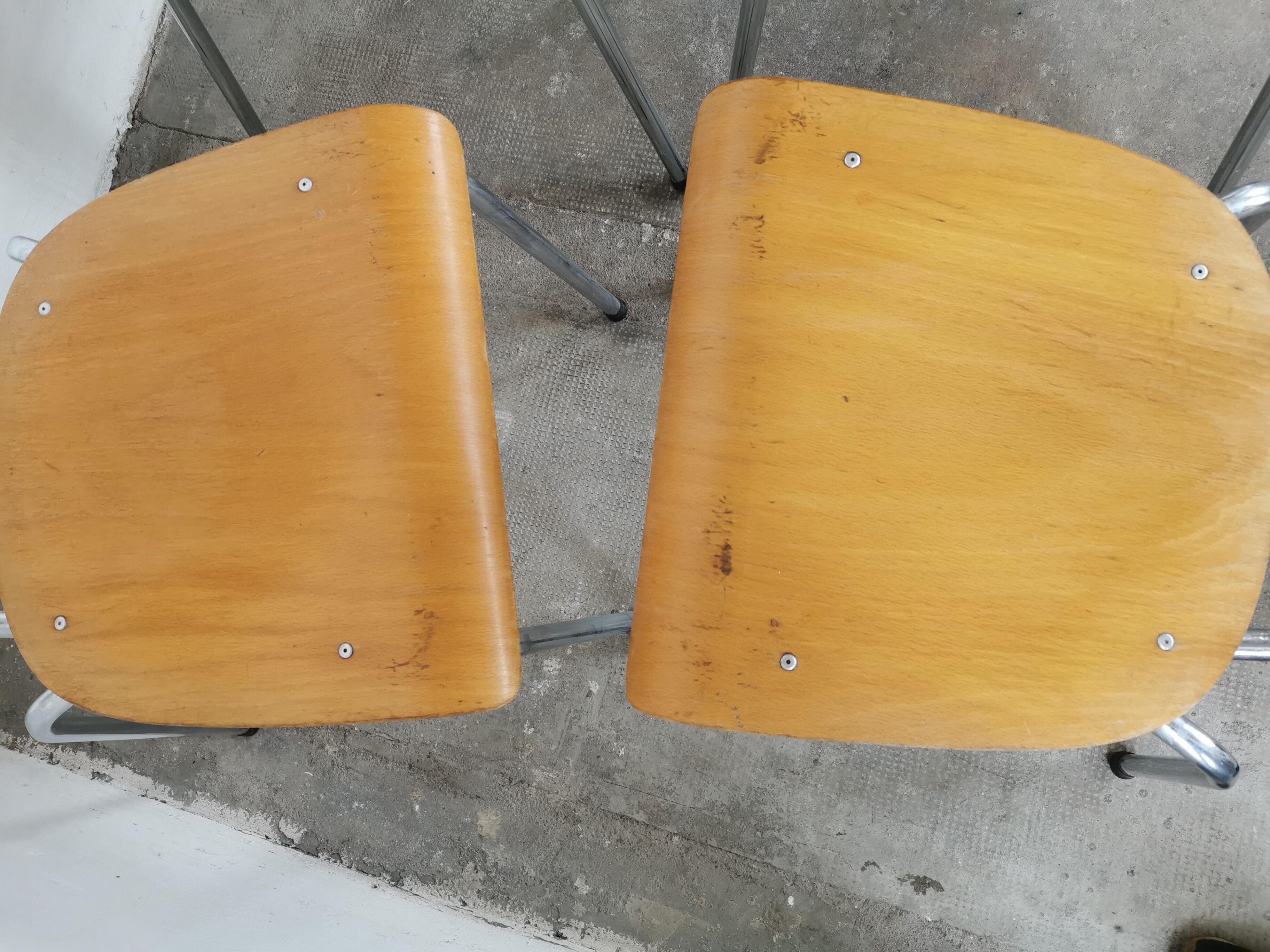 Set of 6 stackable chairs 1970