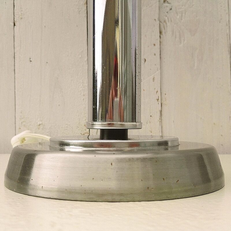 70's chrome and brushed art deco style lamp