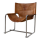 Fauteuil simple en cuir italien