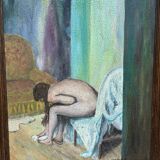 Tableau "Nu influence Degas" 1960 France signé Jacques Galey