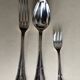 Housewife Ercuis in silver metal model with trilobed net 66 pieces
