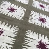 Tapis ancien art déco français fait main 203x292 cm