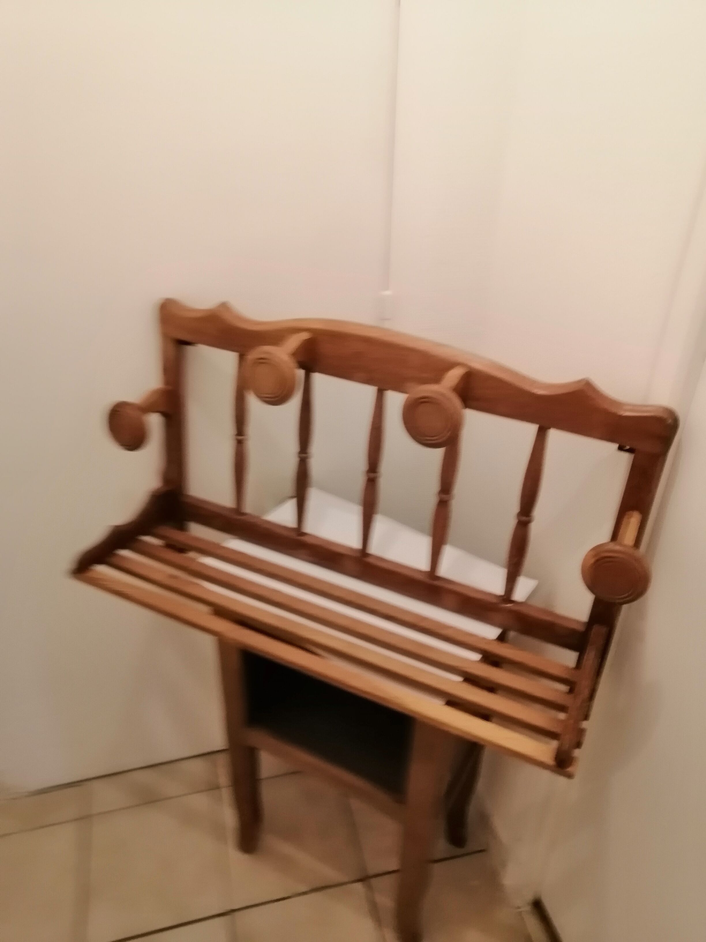 Rustic wooden wall coat rack