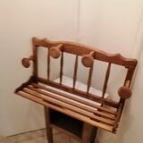 Rustic wooden wall coat rack