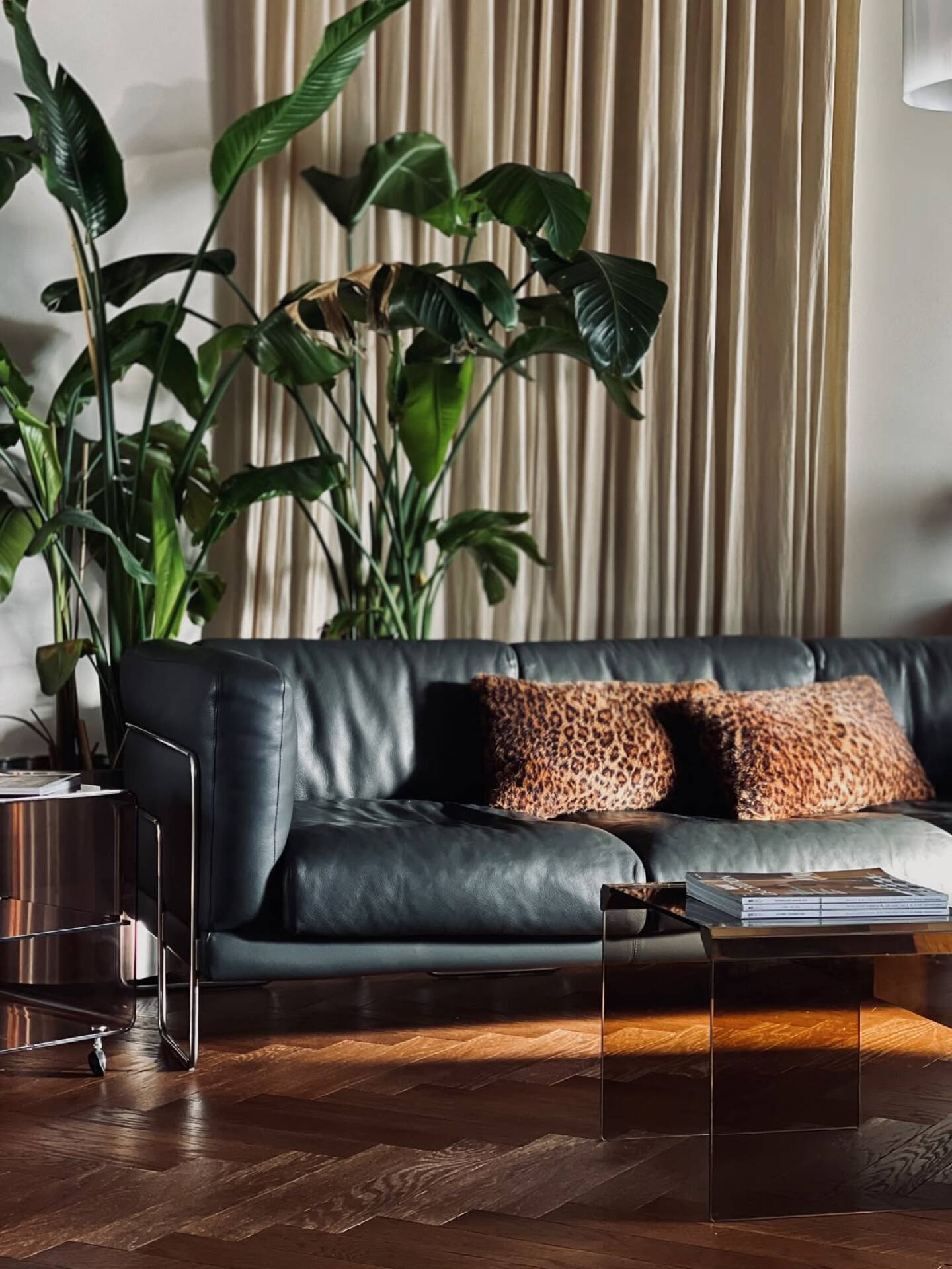 3-seater leather sofa Pen Club by Kwok Hoï Chan Steiner