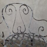 Xix° wrought iron garden armchair
