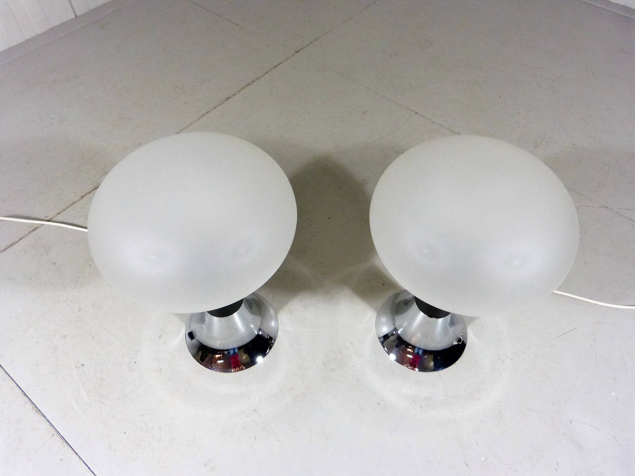 Set of 2 large Space Age table lamps 1960's