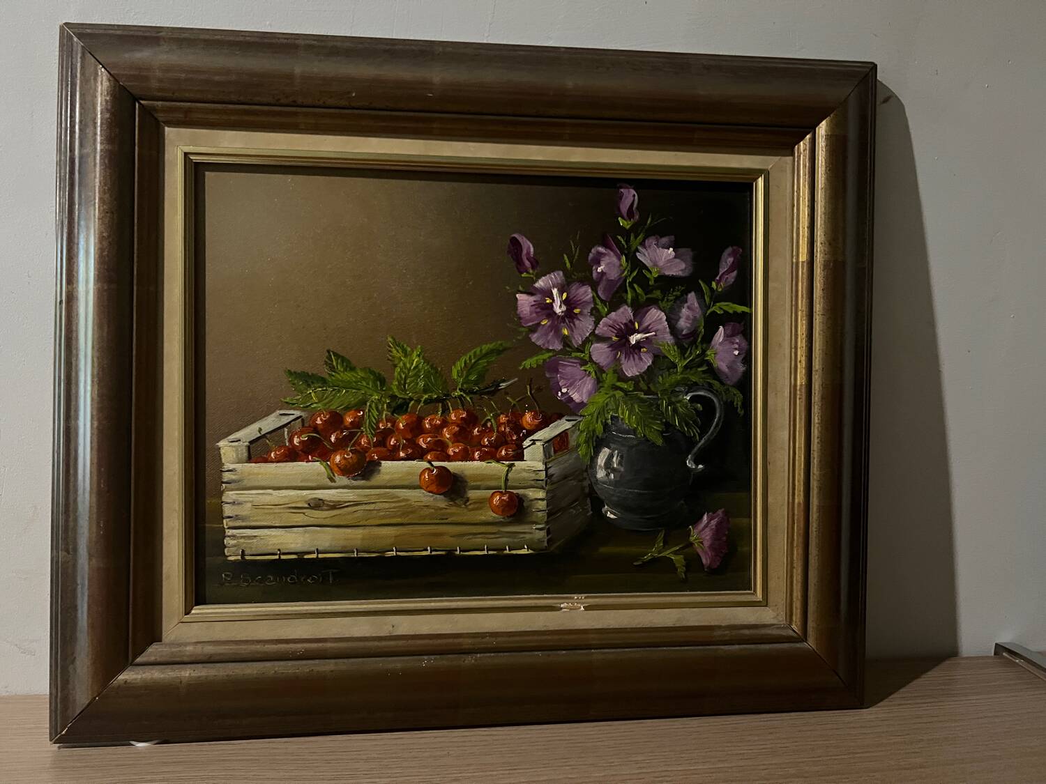 Painting Natur Morte cherry