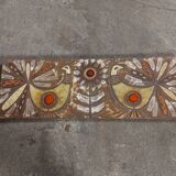 Plate, enamelled lava panel J.G Picard, Vallauris