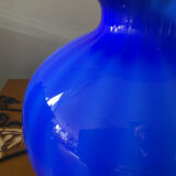 Large Murano glass spherical vase in two-tone glass paste