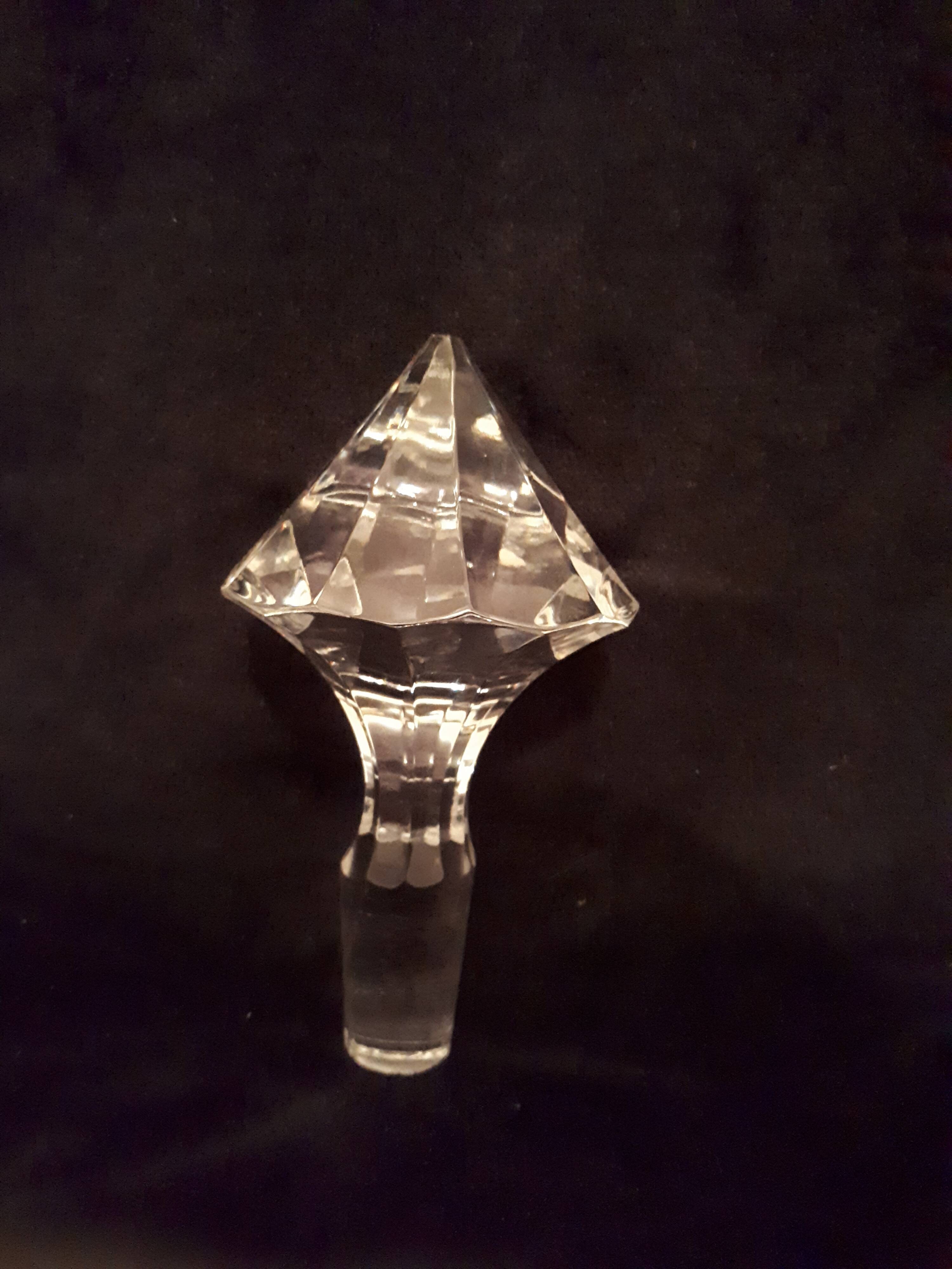 Crystal carafe on foot, vintage