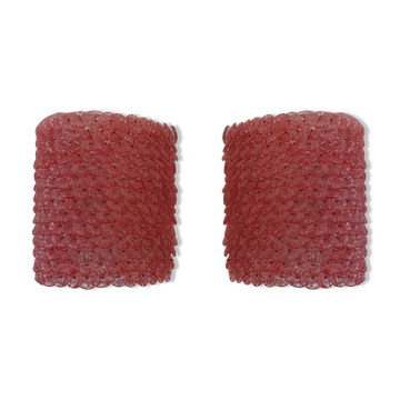 Pair of pink glass sconces 70-80s