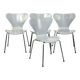 Set of 4 original grey Fritz Hansen butterfly chairs from 1984 Danish design