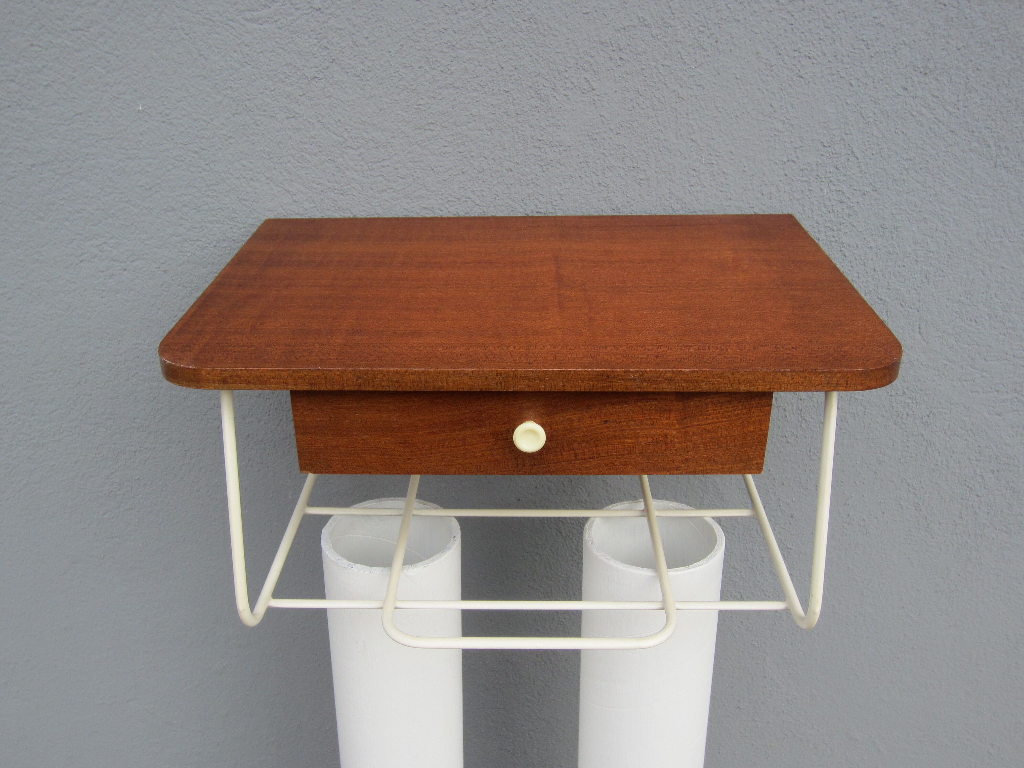 Scandinavian bedside wall phone shelf