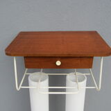 Scandinavian bedside wall phone shelf