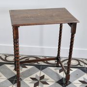 4 antique nesting tables made of turned wood
