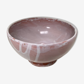 Pink glazed stoneware bowl