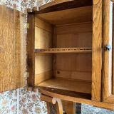 Buffet sideboard solid wood marble stone