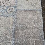 Patchwork wool rug 200x300 grey