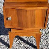 Pair of vintage 50s walnut bedside tables