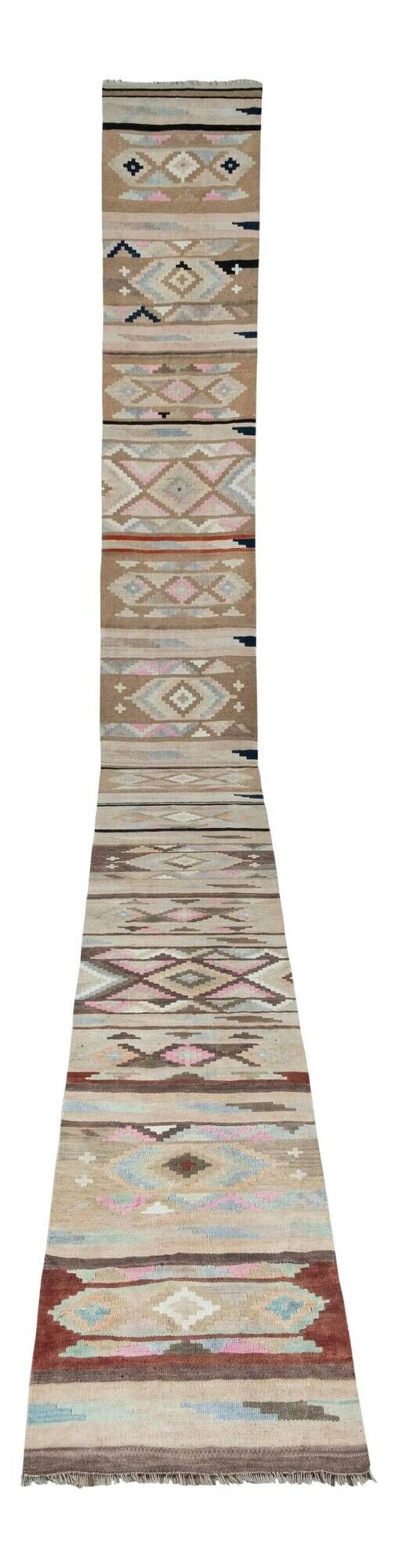 Vintage Turkish hallway rug 70x682 cm