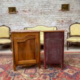 Paire d’encoignures en bois naturel de style Louis XV XIXeme siècle