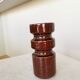 Mid-Century Modern Ceramic Vase: Glossy Brown West German Style, 6.3" Tall