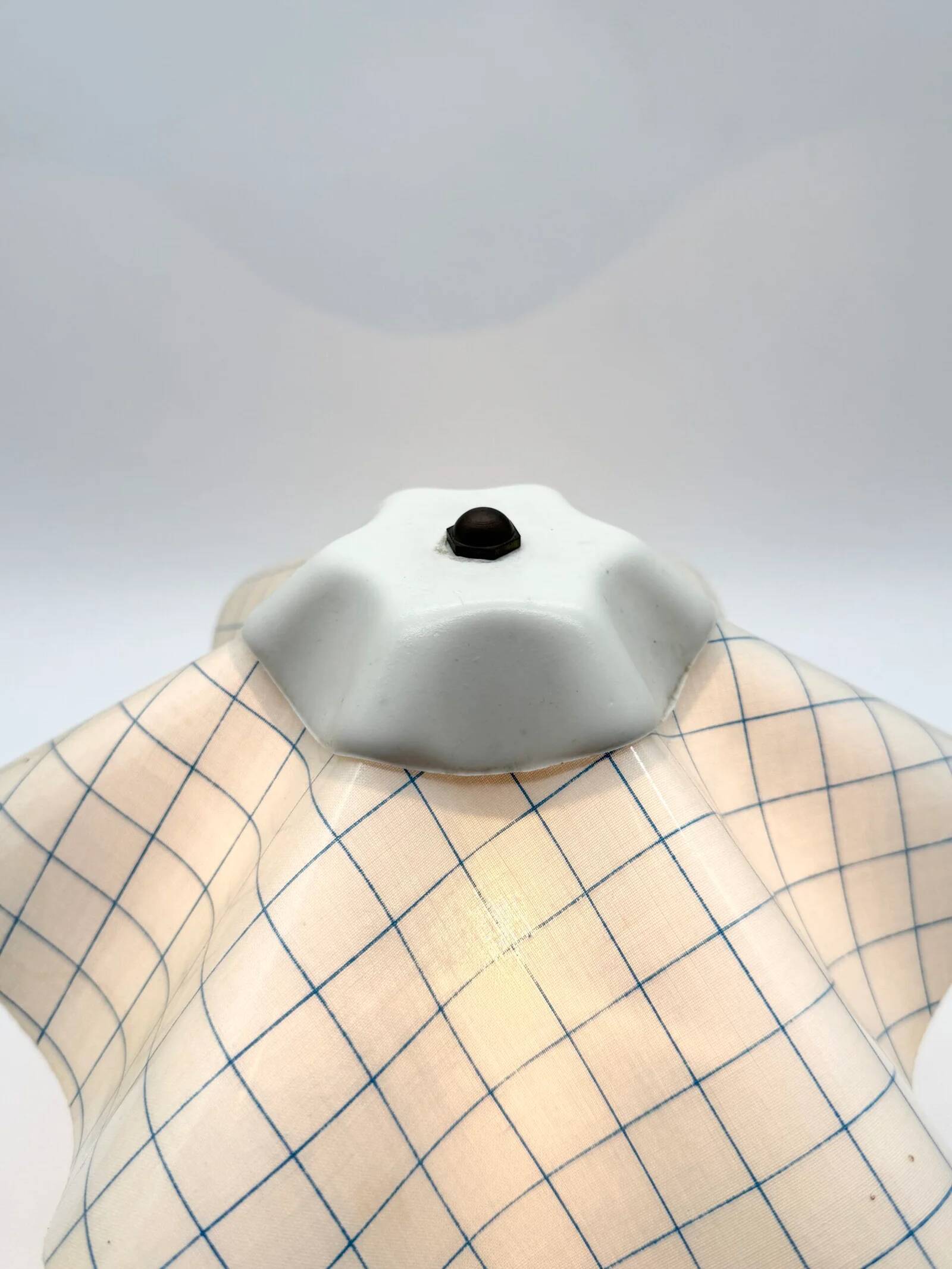 Pair of table lamps with pleated shades – 1980s